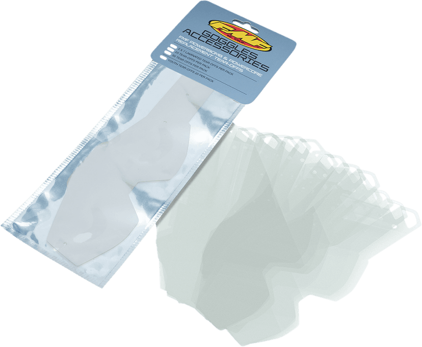 FMF 2602-0992 PowerBomb/PowerCore Tear-Offs - Standard - 50 Pack