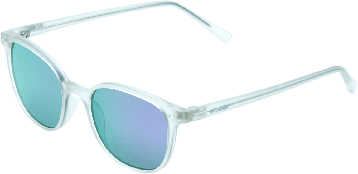FMF 2610-1346 Spark Sunglasses - Matte Crystal Light Gray - Purple Mirror Lens