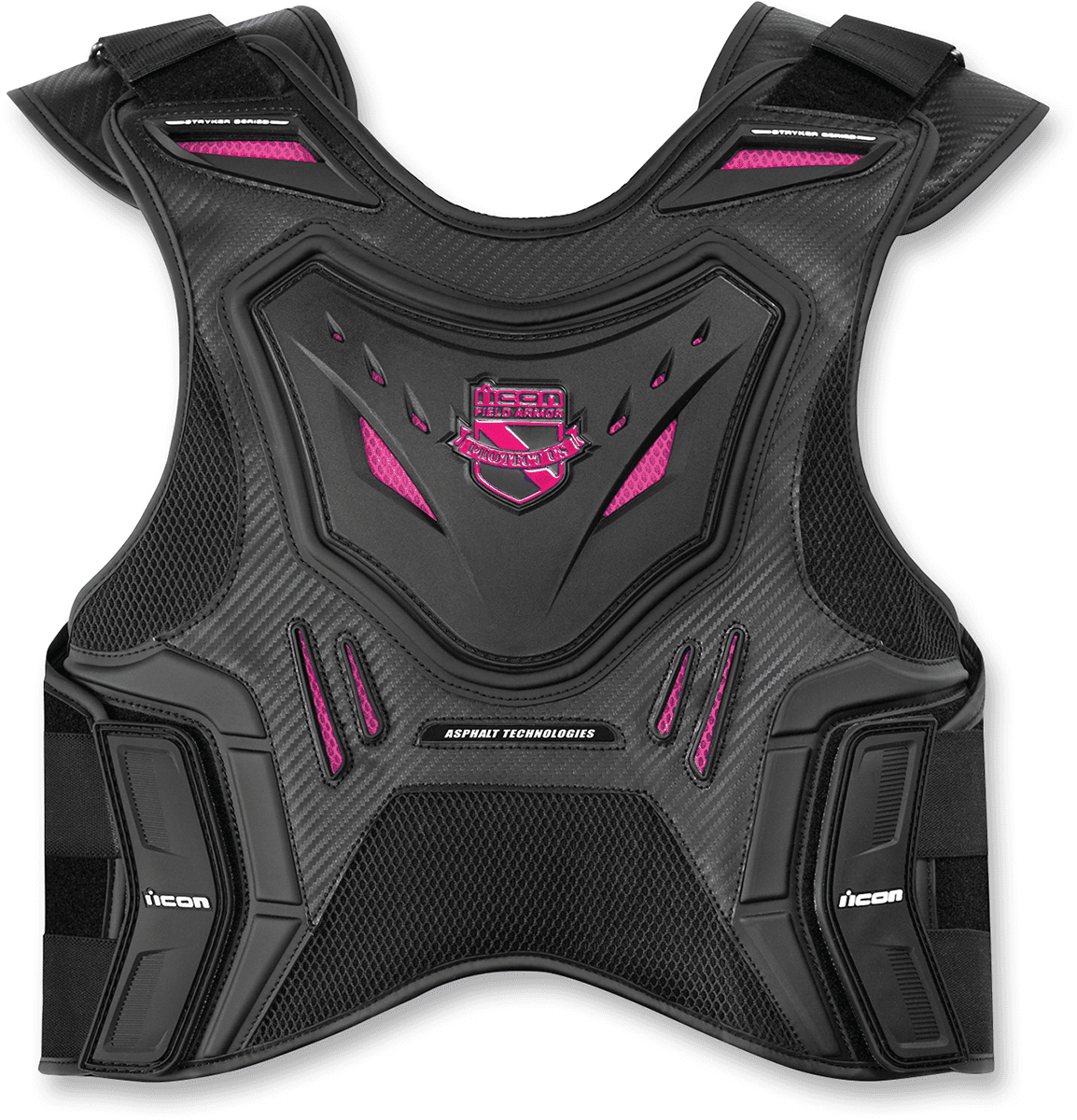 ICON 2701-0513 Women's Field Armor Stryker™ Vest - Black/Pink - S/M