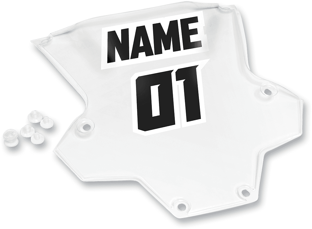 THOR 2701-0680 Sentinel XP-GP Number Plate - Clear