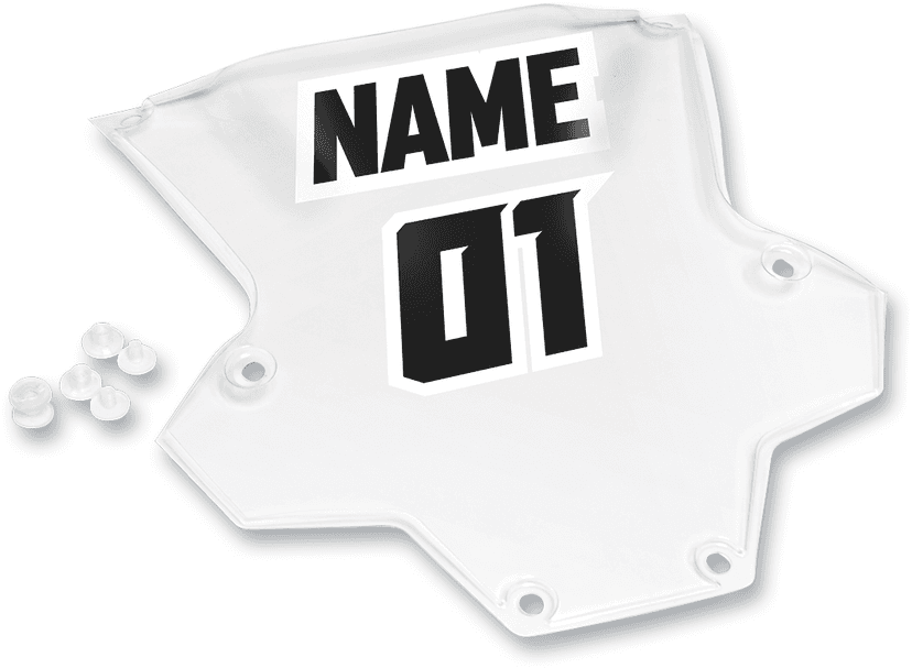 THOR 2701-0680 Sentinel XP-GP Number Plate - Clear