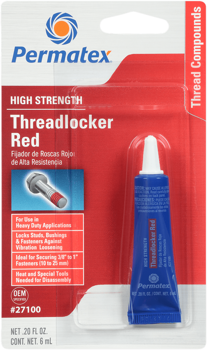 PERMATEX 27100 271 Threadlocker - Red - 0.2 US fl oz.