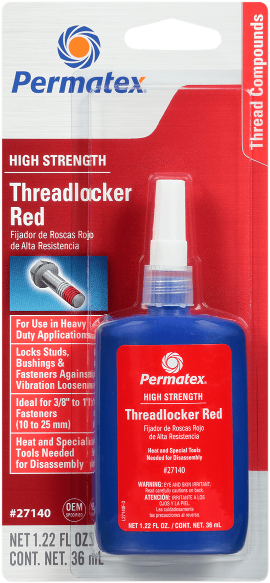 PERMATEX 27140 271 Threadlocker - Red - 1.22 US fl oz.