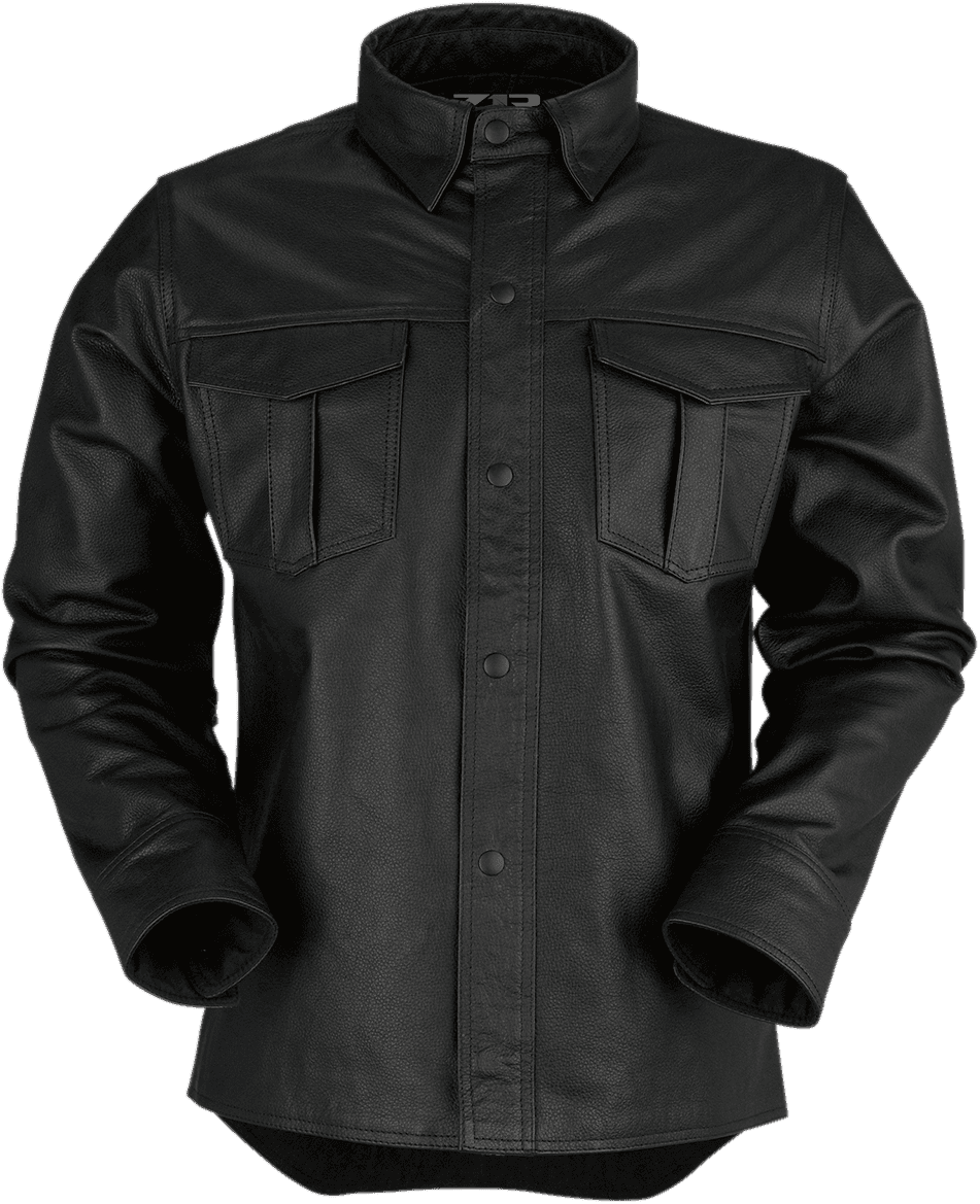 Z1R 2810-3398 Motz Leather Shirt - Black - 3XL