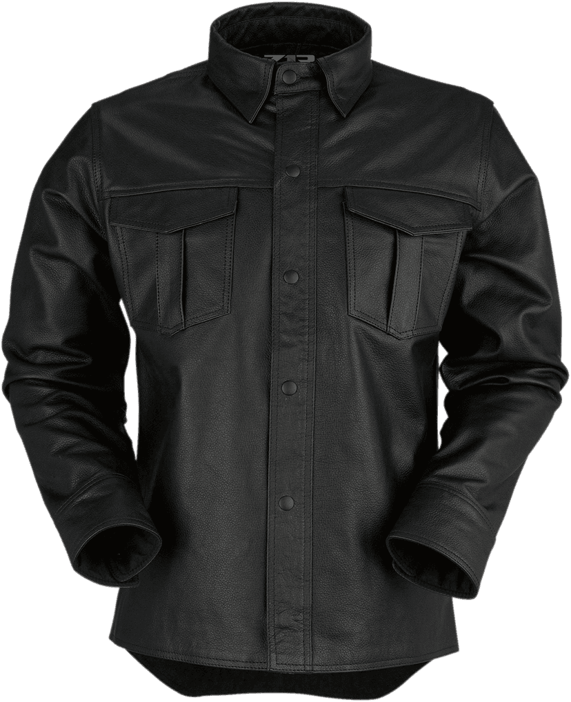 Z1R 2810-3399 Motz Leather Shirt - Black - 4XL