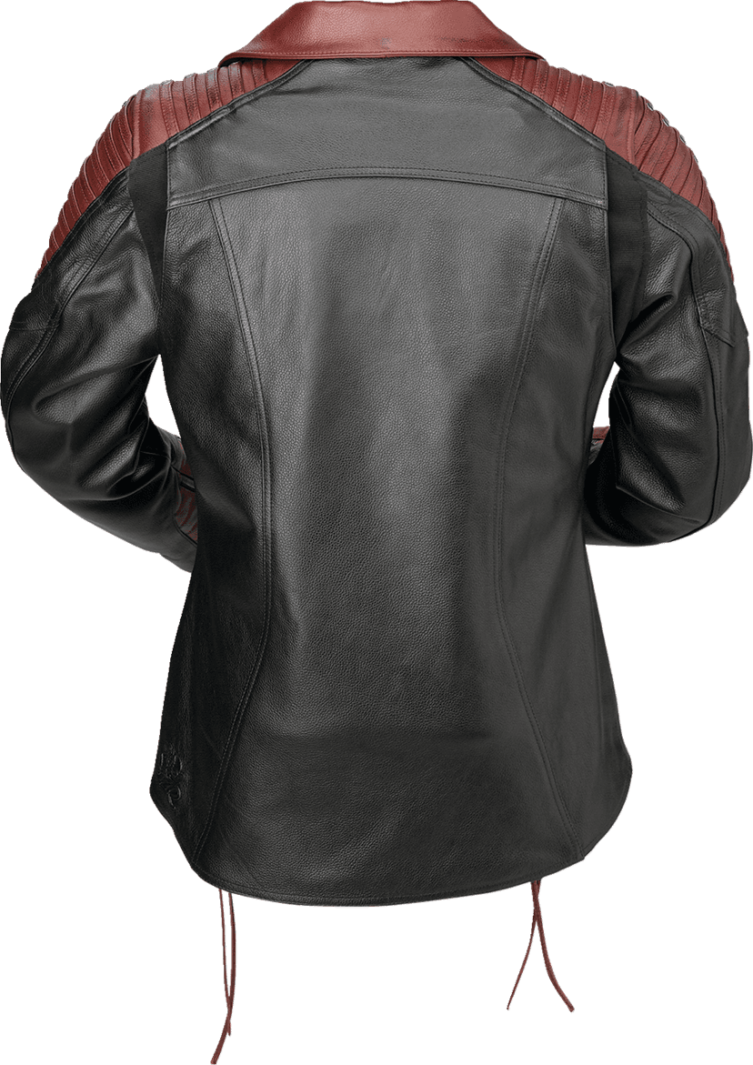 Z1R 2813-1014 Women's Combiner Leather Jacket - Black/Red - 1W — image 2 of 2