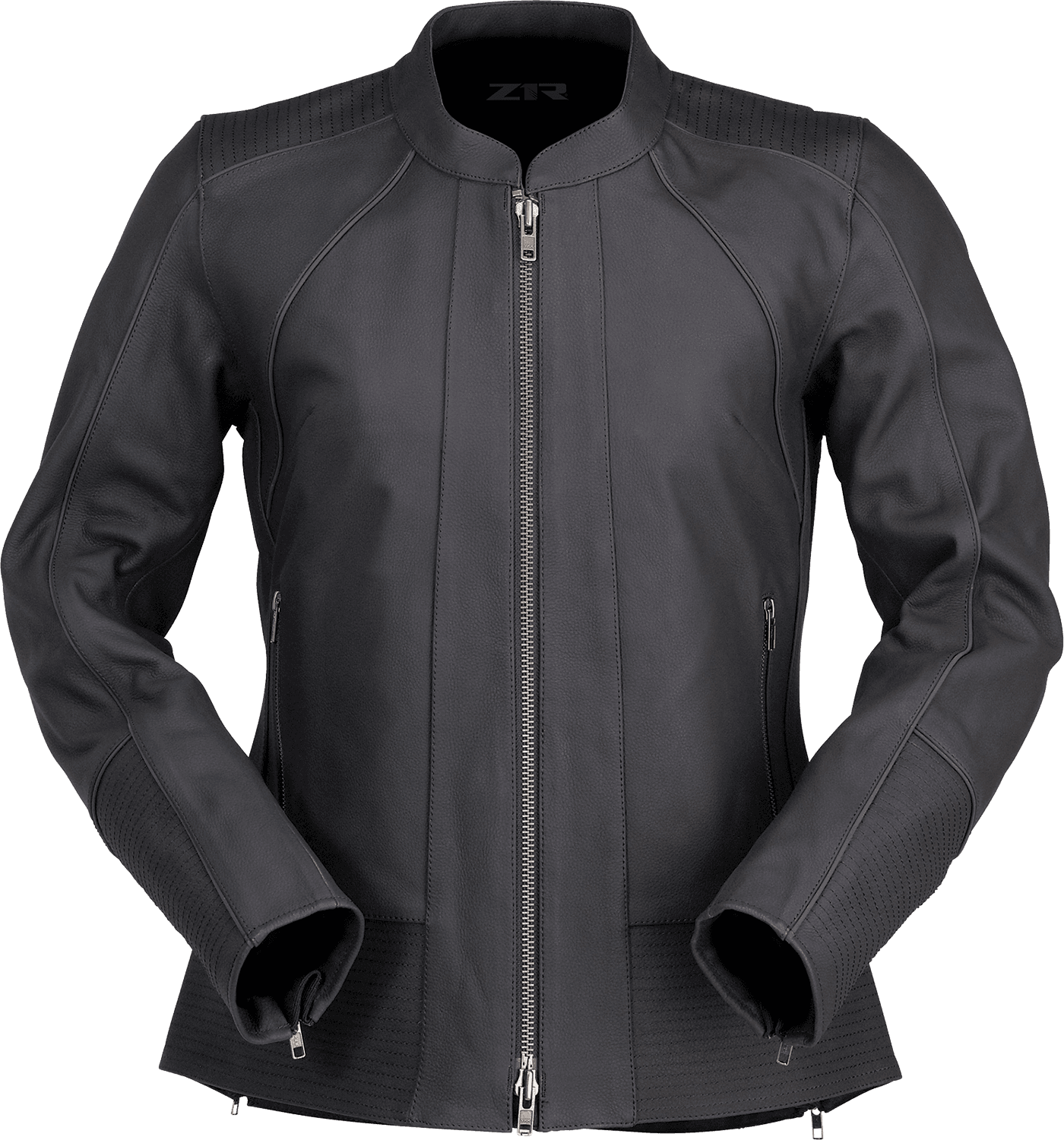 Z1R 2813-1031 Women's Matchlock Leather Jacket - Black - 2W