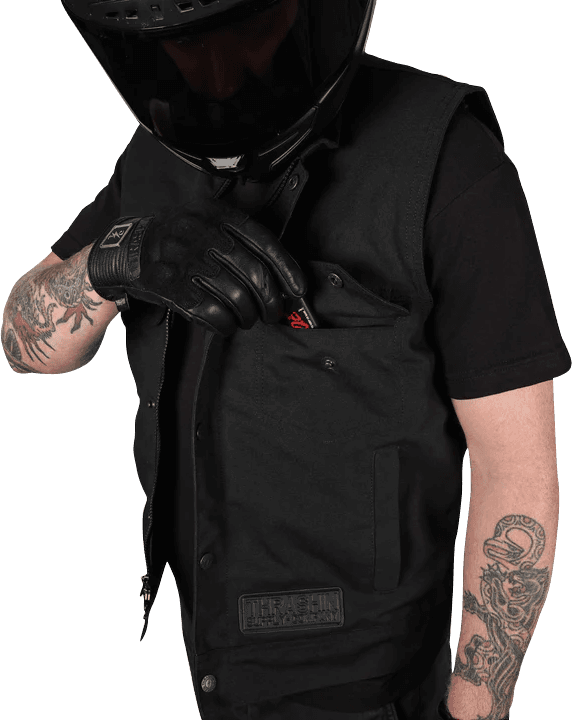 THRASHIN SUPPLY CO. 2820-6427 Nightrider v2 Riding Vest - Black - Large — image 8 of 12
