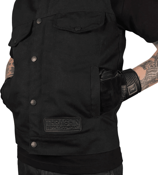 THRASHIN SUPPLY CO. 2820-6428 Nightrider v2 Riding Vest - Black - XL — image 3 of 12