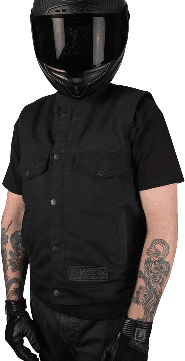 THRASHIN SUPPLY CO. 2820-6430 Nightrider v2 Riding Vest - Black - 3XL