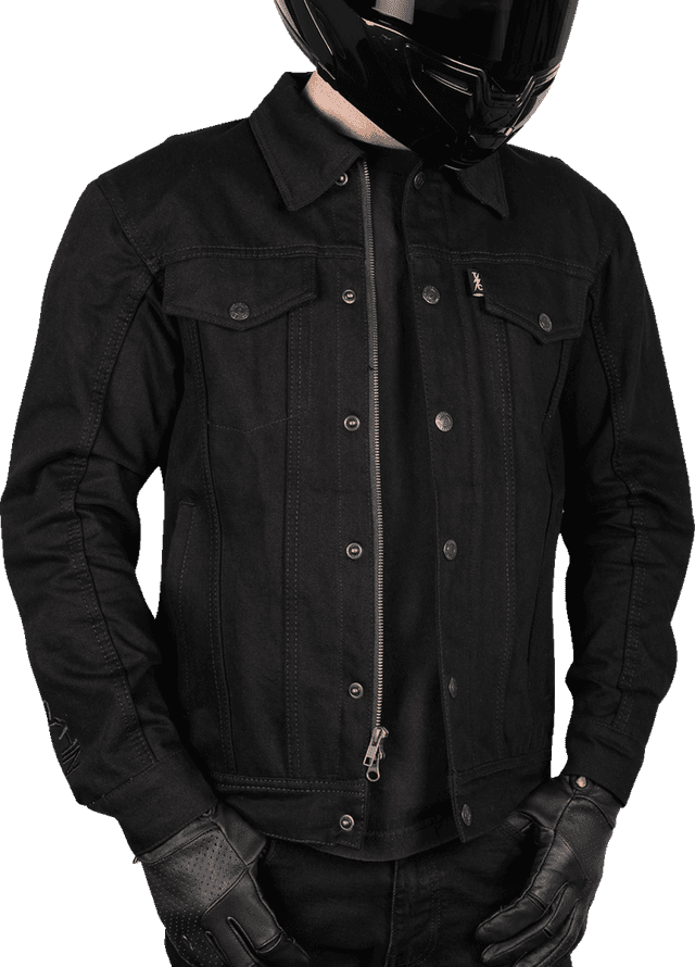 THRASHIN SUPPLY CO. 2820-6481 Highway v2 Denim Riding Jacket - Black - Medium — image 4 of 12