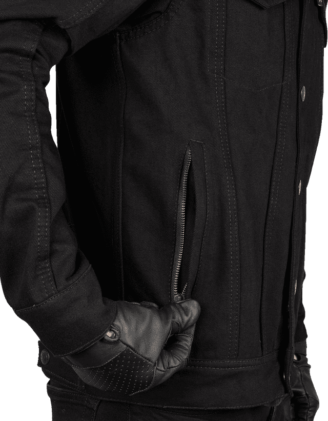 THRASHIN SUPPLY CO. 2820-6481 Highway v2 Denim Riding Jacket - Black - Medium — image 7 of 12