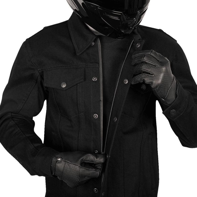 THRASHIN SUPPLY CO. 2820-6482 Highway v2 Denim Riding Jacket - Black - Large — image 3 of 12
