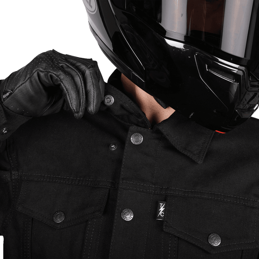 THRASHIN SUPPLY CO. 2820-6484 Highway v2 Denim Riding Jacket - Black - 2XL — image 6 of 12