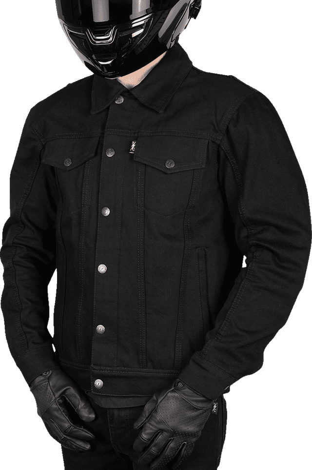 THRASHIN SUPPLY CO. 2820-6484 Highway v2 Denim Riding Jacket - Black - 2XL — image 1 of 12