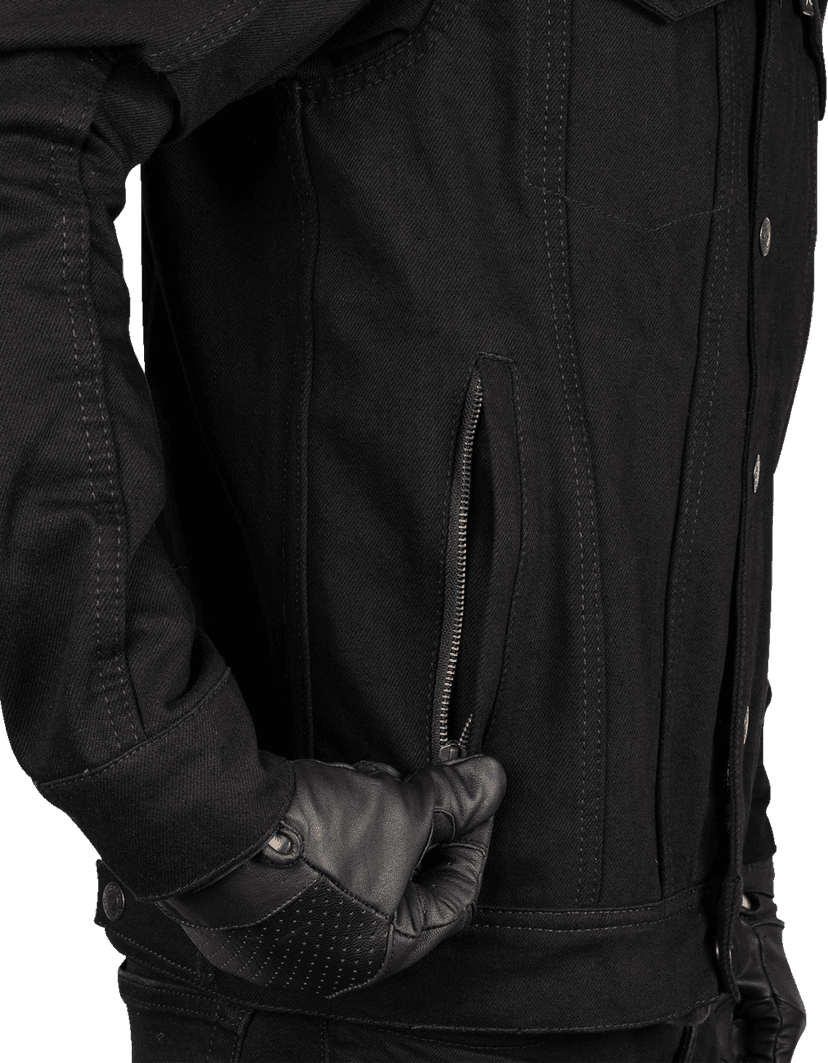 THRASHIN SUPPLY CO. 2820-6484 Highway v2 Denim Riding Jacket - Black - 2XL — image 7 of 12