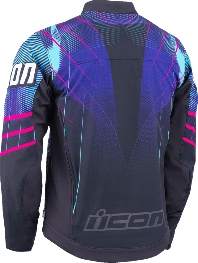 ICON 2820-7783 Synthwave Merc3 Lazer Cobra™ Jacket - Black - XL — image 2 of 2
