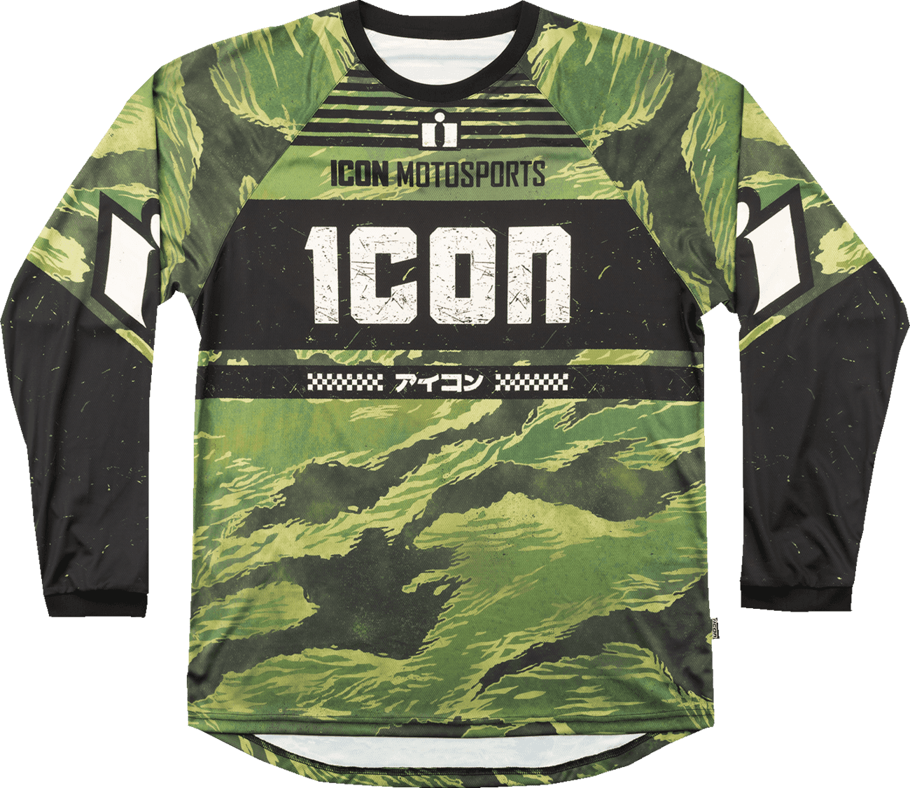 ICON 2824-0086 Tiger’s Blood Jersey - Green Camo - Large