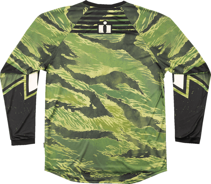 ICON 2824-0086 Tiger’s Blood Jersey - Green Camo - Large — image 2 of 2