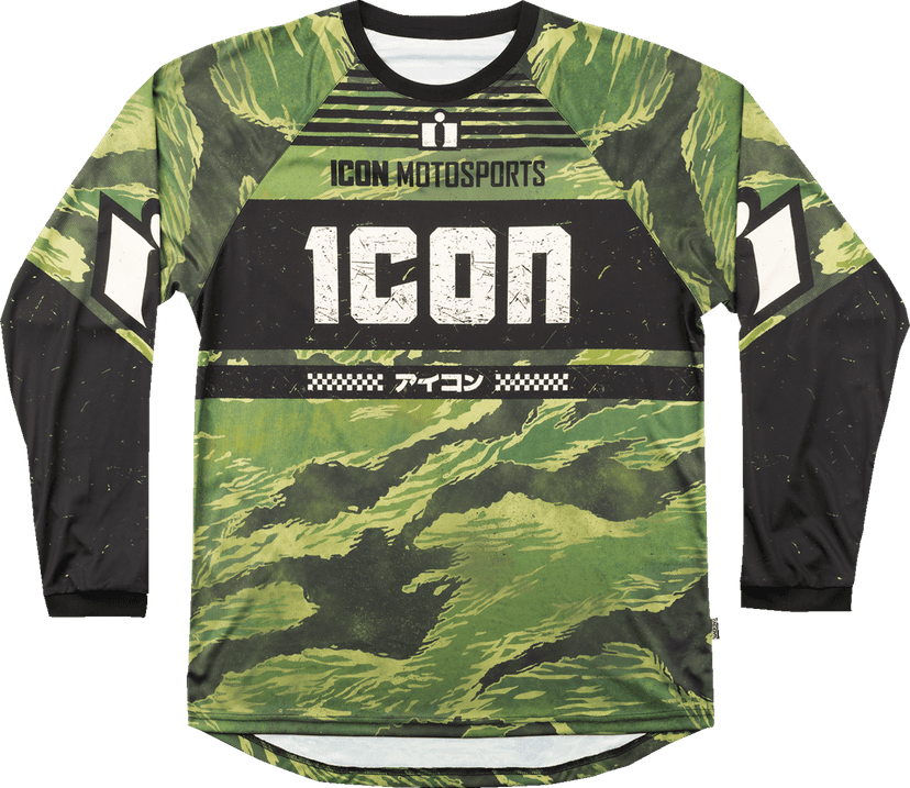 ICON 2824-0087 Tiger’s Blood Jersey - Green Camo - XL — image 1 of 2