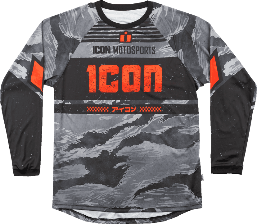 ICON 2824-0092 Tiger’s Blood Jersey - Gray Camo - Medium — image 1 of 2