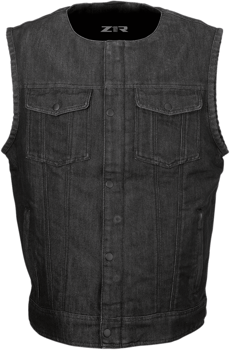 Z1R 2830-0508 Ganja Denim Vest - Black - 2XL