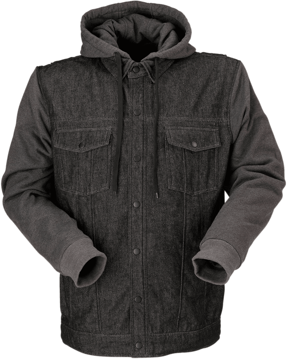 Z1R 2840-0105 Denim Hoodie - Black/Gray - Medium