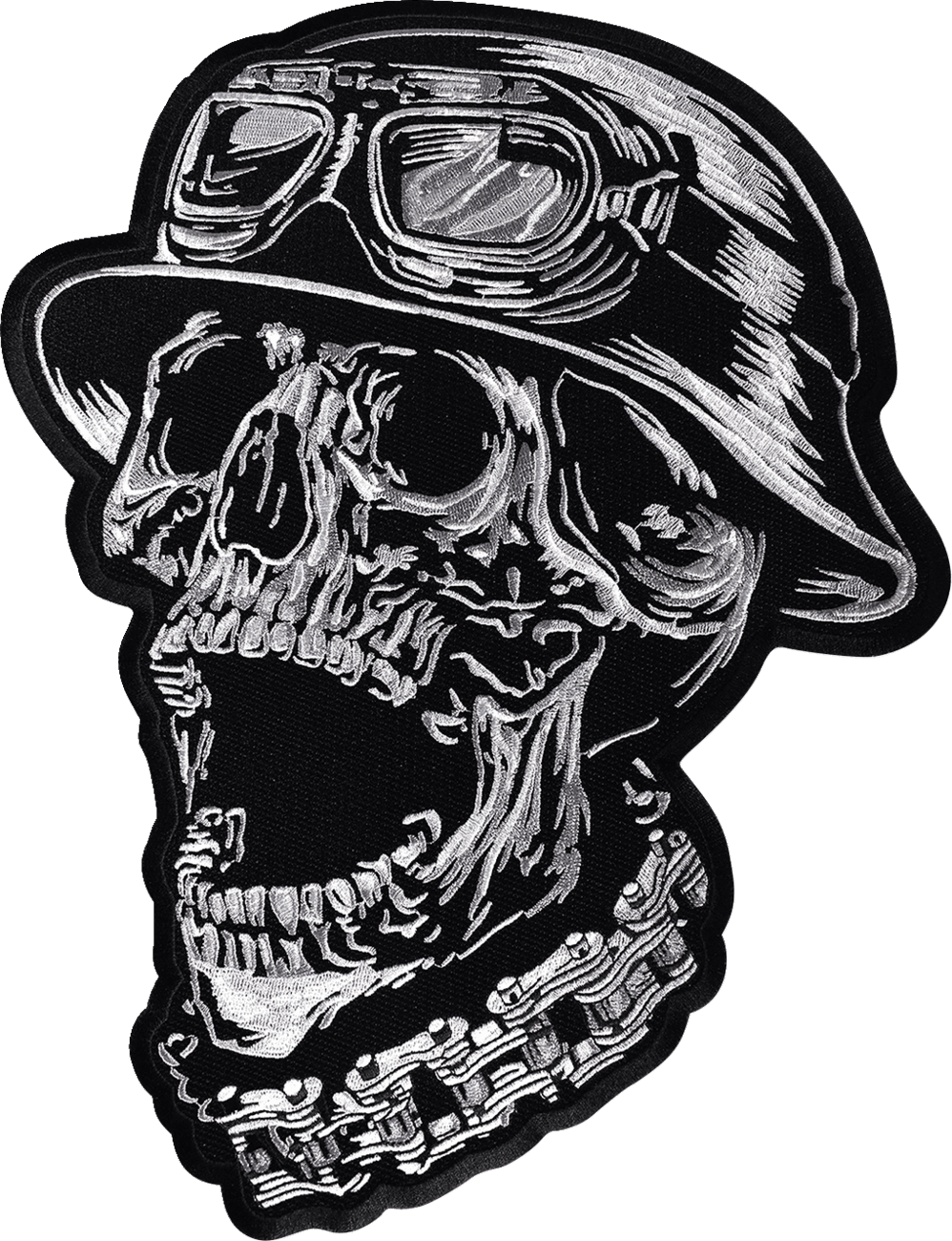 LETHAL THREAT 2840-0183 FTW Helmet Skull Embroidered Patch - Large