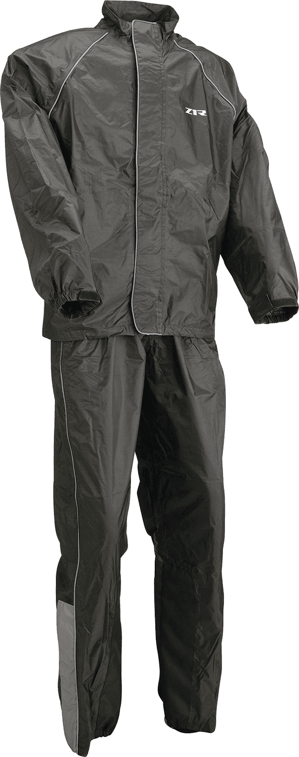 Z1R 2851-0524 2-Piece Rainsuit - Black - Large