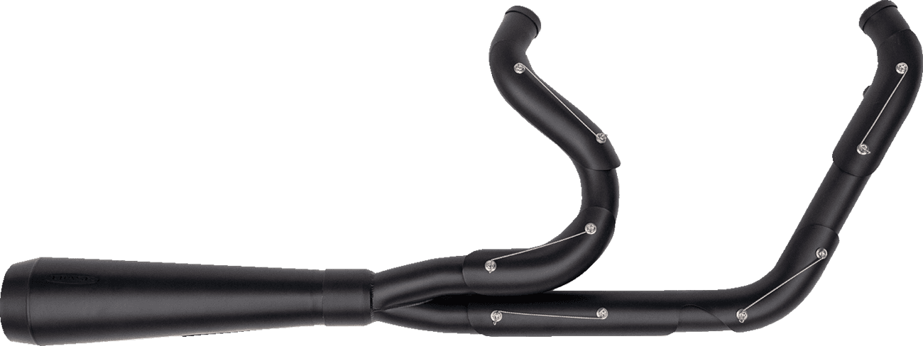 TRASK 2851-0557 2-into-1 Assault Exhaust System - Full Black on Black