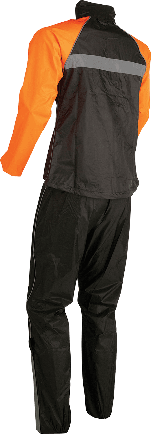 Z1R 2853-0037 Women's 2-Piece Rainsuit - Black/Orange - XL — image 2 of 2