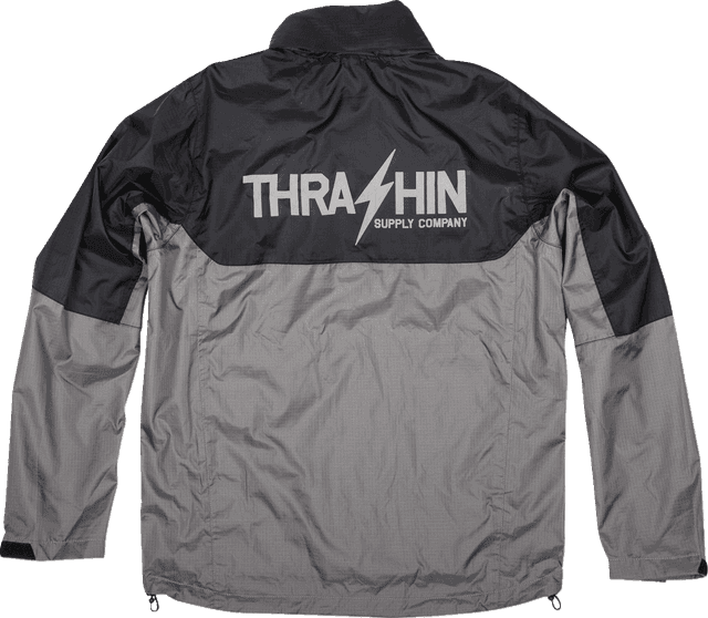 THRASHIN SUPPLY CO. 2854-0377 Mission WP Rain Jacket - Black/Gray - Medium — image 2 of 4