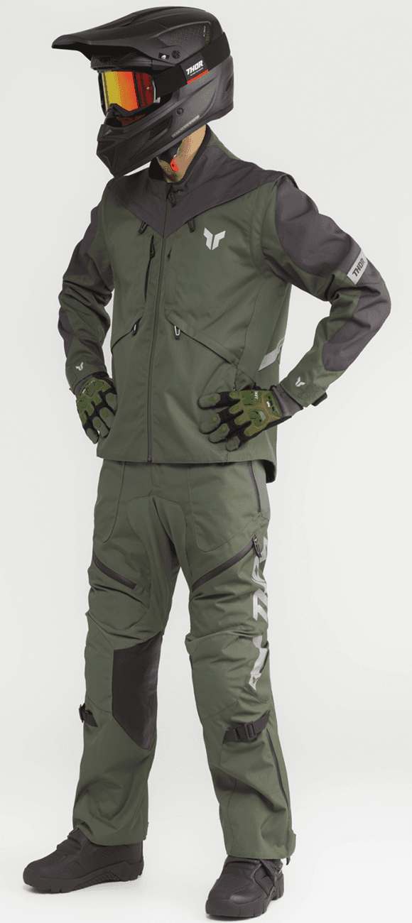 THOR 2901-12151 Terrain Over-the-Boot Pants - Army/Charcoal - US 32 — image 3 of 6