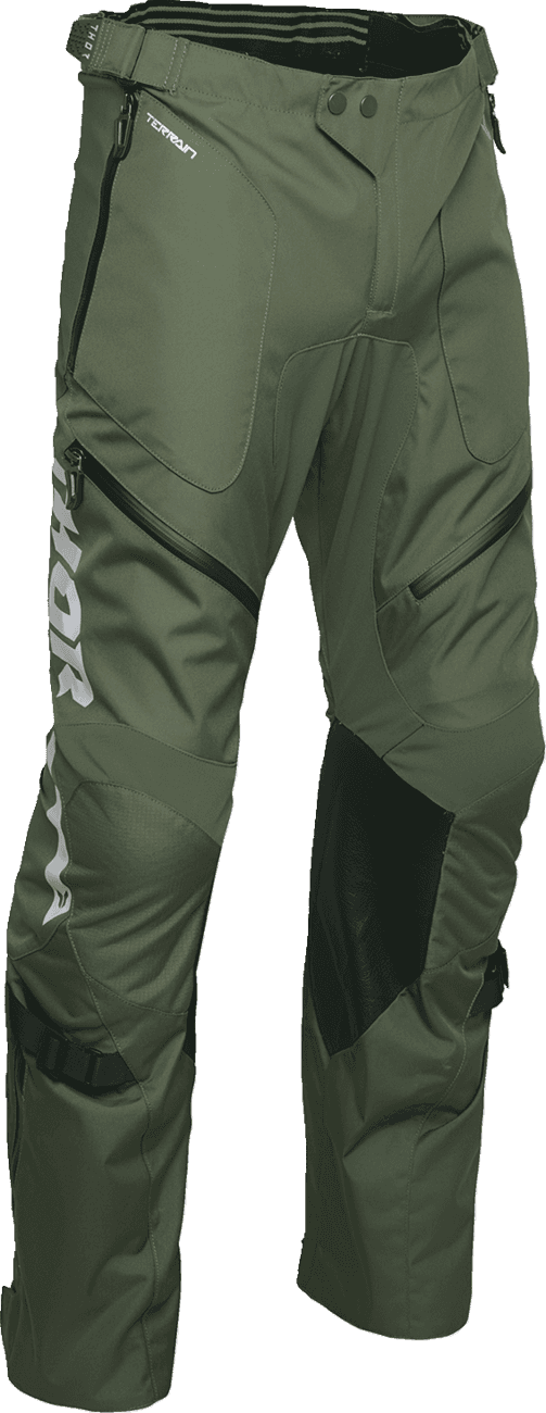 THOR 2901-12154 Terrain Over-the-Boot Pants - Army/Charcoal - US 38