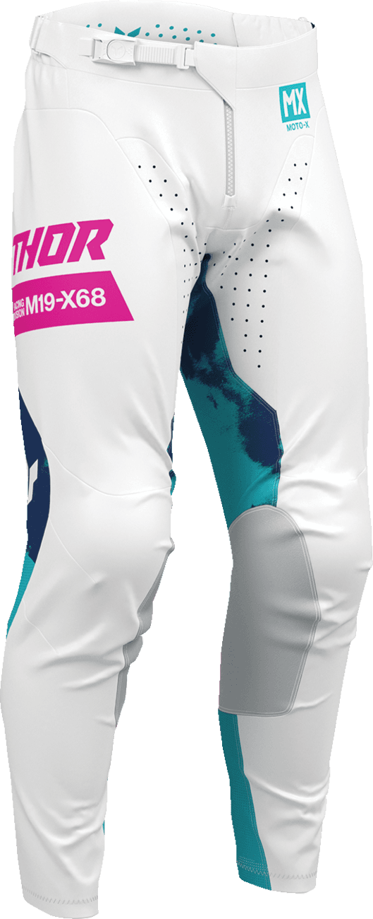 THOR 2901-12315 Launchmode Bleach Pants - White/Aqua - US 34