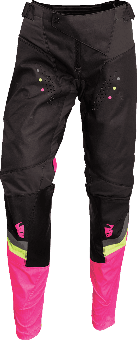 THOR 2902-0297 Women's Pulse Rev Pants - Charcoal/Pink Fluo - US 7/8 — image 1 of 5