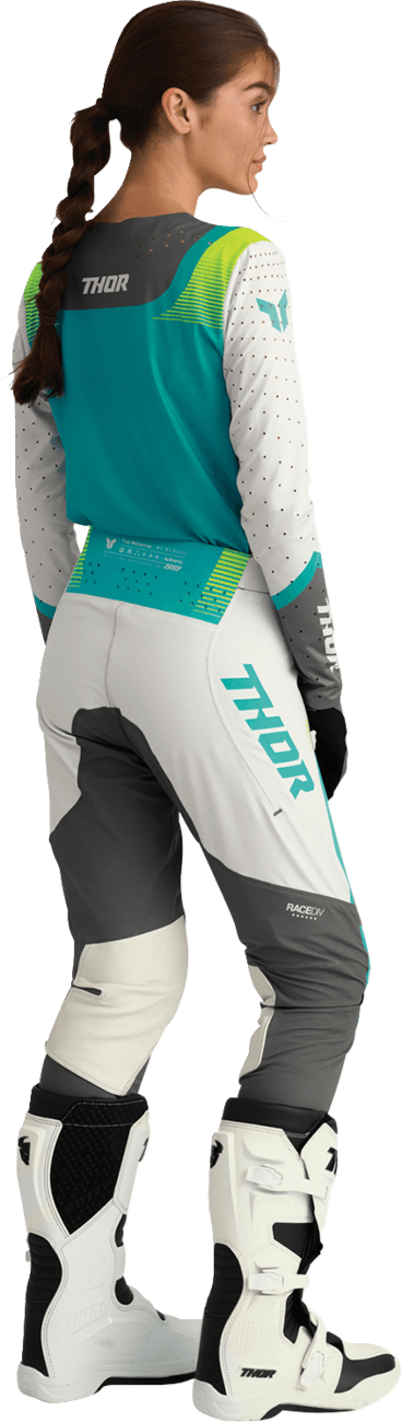 THOR 2902-0410 Women's Sportmode Velocity Pants - Gray/Aqua - US 5/6 — image 10 of 10