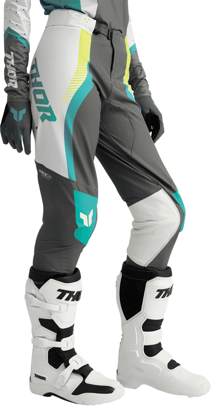 THOR 2902-0411 Women's Sportmode Velocity Pants - Gray/Aqua - US 7/8 — image 6 of 10