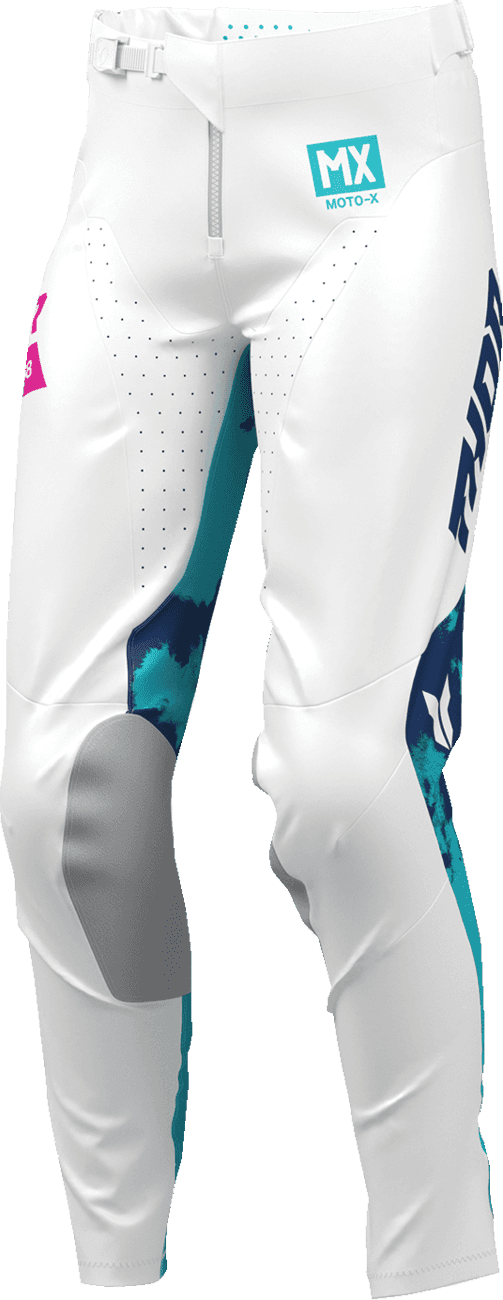 THOR 2902-0415 Women's Launchmode Bleach Pants - White/Aqua - US 00/0 — image 3 of 7