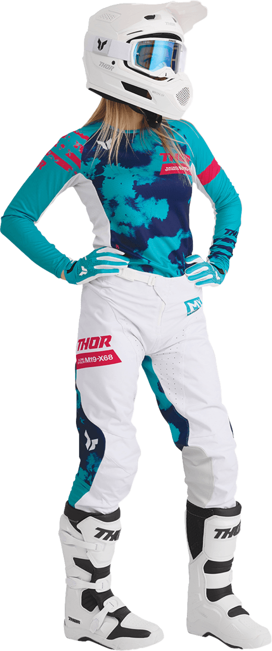 THOR 2902-0415 Women's Launchmode Bleach Pants - White/Aqua - US 00/0 — image 6 of 7
