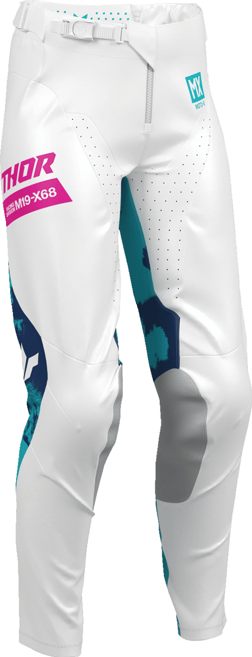 THOR 2902-0418 Women's Launchmode Bleach Pants - White/Aqua - US 5/6 — image 1 of 7