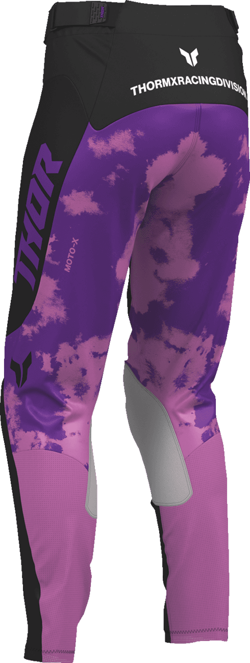 THOR 2902-0425 Women's Launchmode Bleach Pants - Black/Orchid - US 3/4 — image 2 of 8