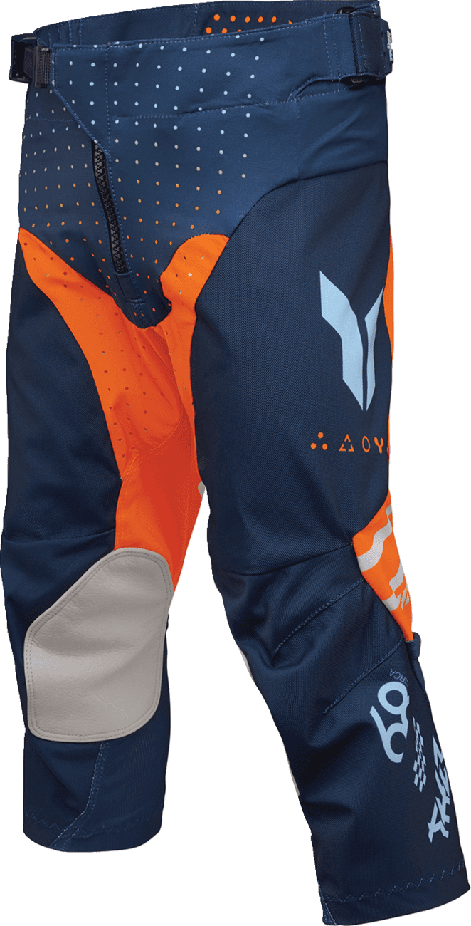 THOR 2903-2609 Youth Launchmode Futura Pants - Navy/Orange - US 18