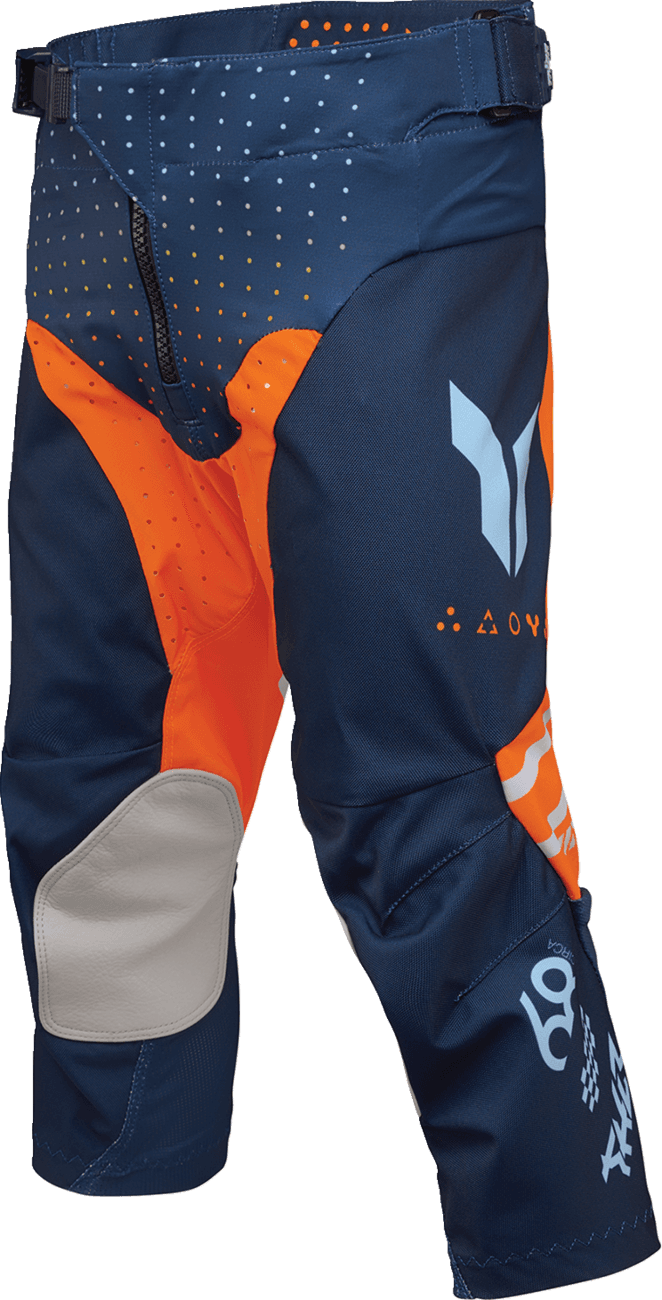 THOR 2903-2613 Youth Launchmode Futura Pants - Navy/Orange - US 26