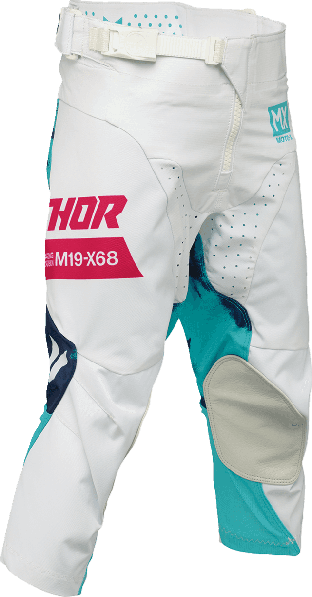 THOR 2903-2624 Youth Launchmode Bleach Pants - White/Aqua - US 24 — image 3 of 4