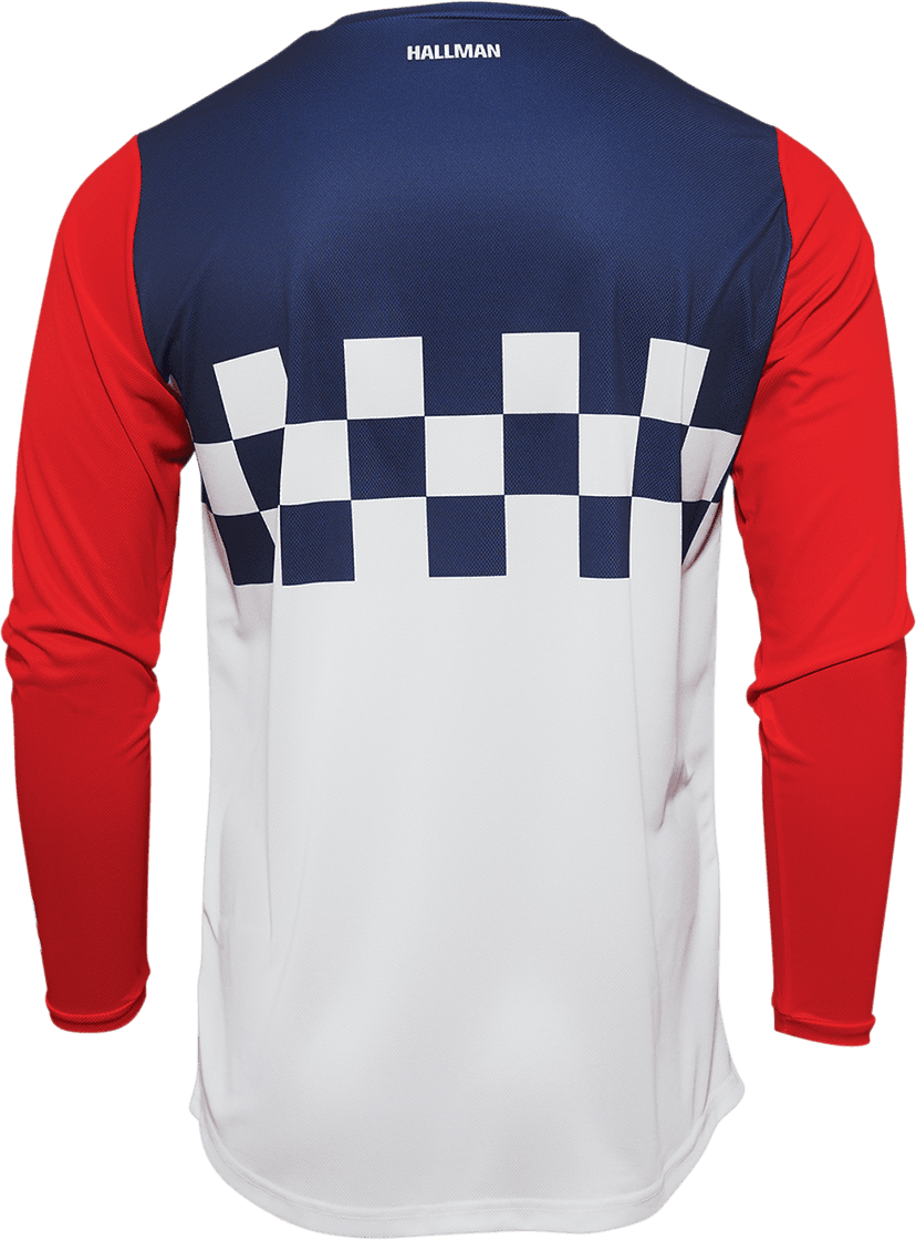 THOR 2910-6577 Hallman Differ Cheq Jersey - White/Red/Blue - Small — image 2 of 2