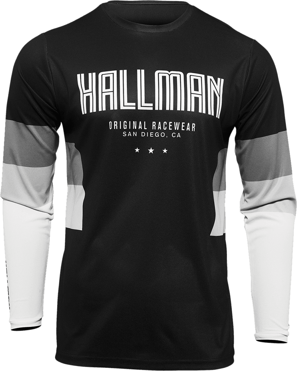 THOR 2910-6598 Hallman Differ Draft Jersey - Black/White - Medium