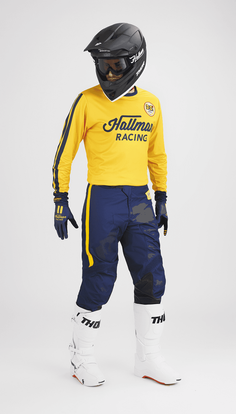 THOR 2910-7122 Hallman Differ Roosted Jersey - Lemon/Navy - Medium — image 6 of 6