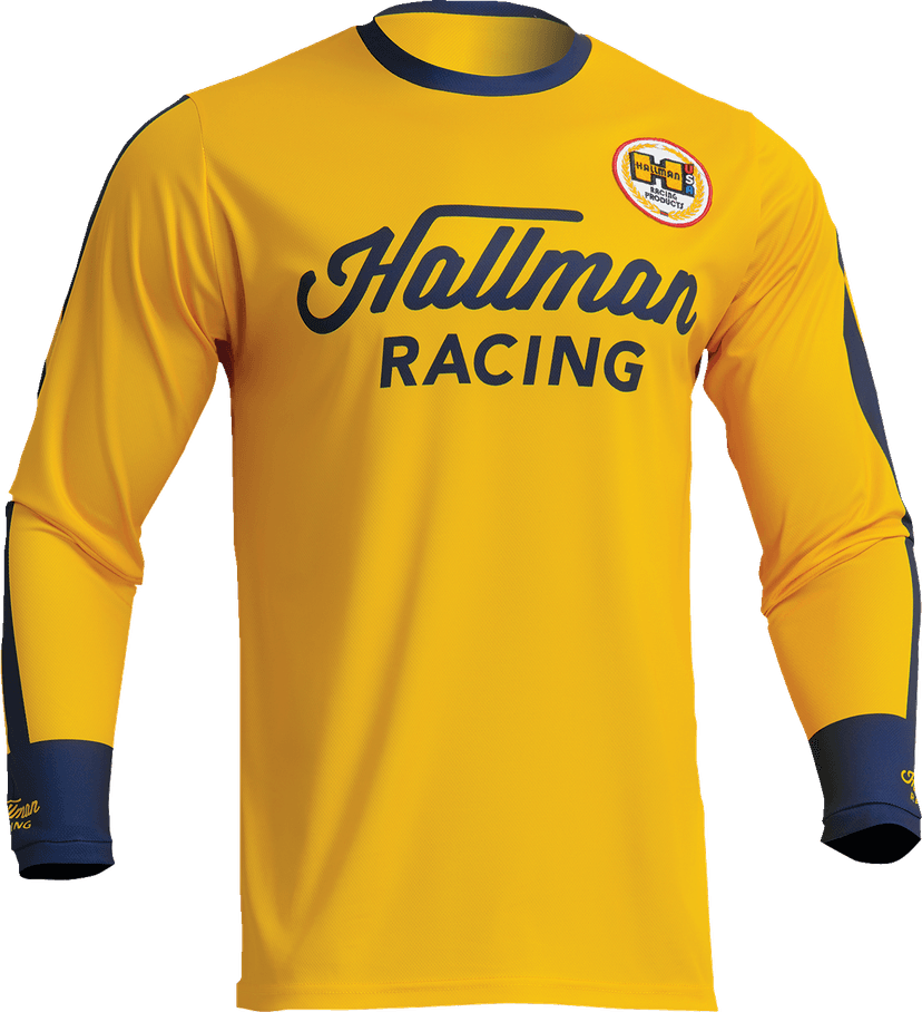 THOR 2910-7124 Hallman Differ Roosted Jersey - Lemon/Navy - XL — image 1 of 6