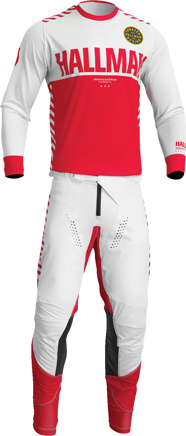THOR 2910-7135 Differ Slice Jersey - White/Red - Large — image 3 of 4